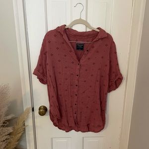 Abercrombie Button Up Blouse - LARGE